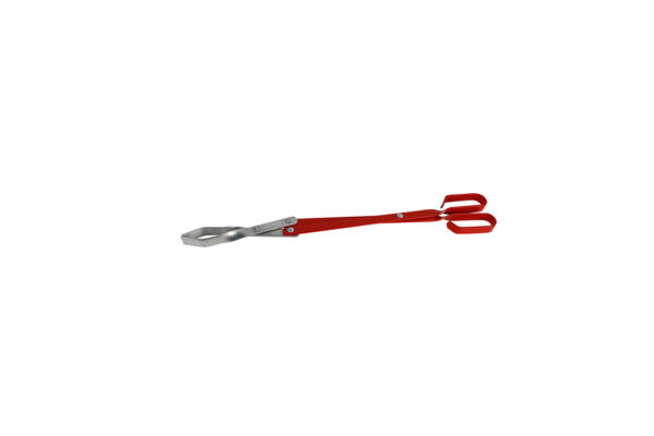 Red and silver braai tongs