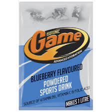 game blueberry powdered sports drink
