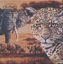 Napkin Safari Collage pack (20)